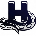 Logo kraken tentacles lettre h design pieuvre monstre sous marin icone vectoriel de l ocean geant lo 1
